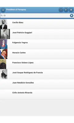 Presidents of Paraguay android App screenshot 0