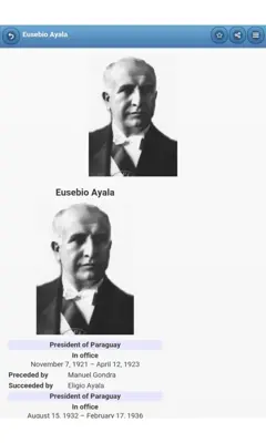 Presidents of Paraguay android App screenshot 2