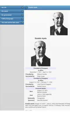 Presidents of Paraguay android App screenshot 5